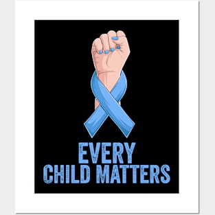 Child Abuse Prevention Awareness Month Blue Ribbon gift idea Posters and Art